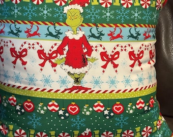 Christmas Grinch Throw Pillow covers | Festive Holiday Decor-Inspired throw pillows for Christmas cheer-fun holiday accent pillows