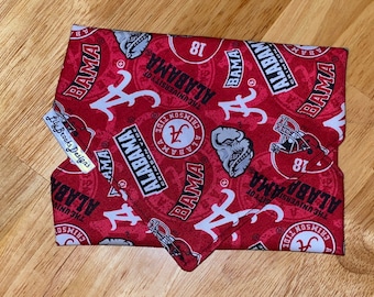 Alabama Reusable sandwich bag-no waste snack pouch-Eco-Friendly Sandwich Bag-Handmade Washable Sandwich Wrap-Sustainable snack/sandwich bag