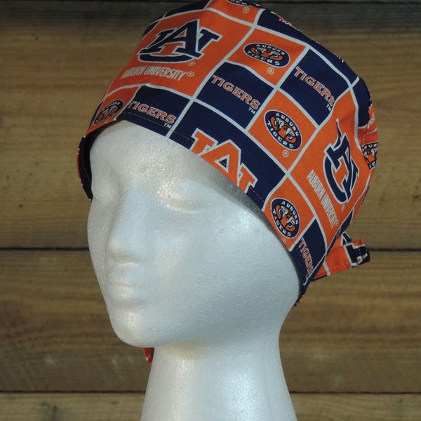 Auburn traditional Scrub Cap/AU Scrub Cap gift/Nurse Hat/Tie Back Surgical Cap/Unisex Surgical Scrub Cap/doctors scrub cap