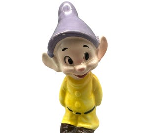 Vintage Ceramic Dopey Figurine Snow White Collectible Disney Japan Character