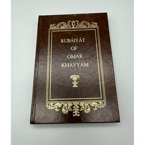 Rubáiyát Of Omar Khayyám Leather Bound Hardcover Book 1970s Poetry Vintage