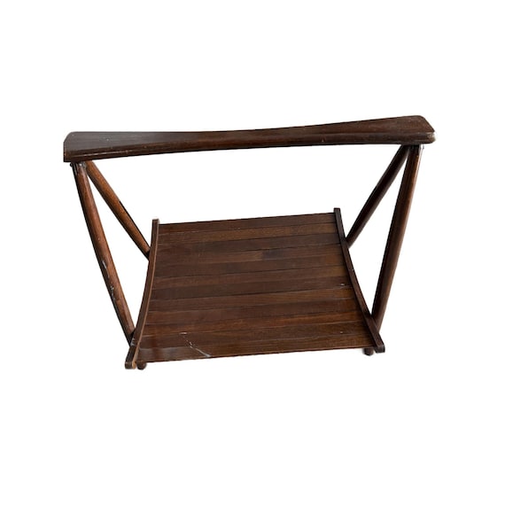 Mid Century Modern Wood Magazine Rack Vintage NASCO Yugoslavia