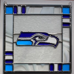 Stained Glass Seattle Seahawks Panel image 2