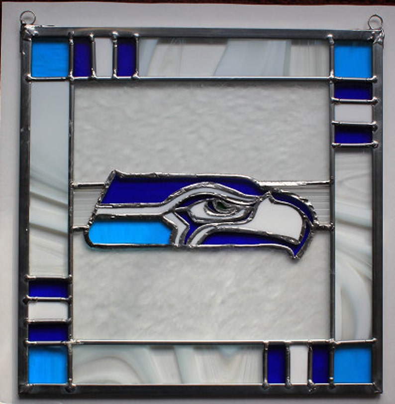 Stained Glass Seattle Seahawks Panel image 2