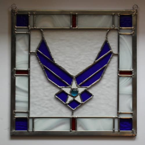 Stained Glass Air Force Panel - Etsy