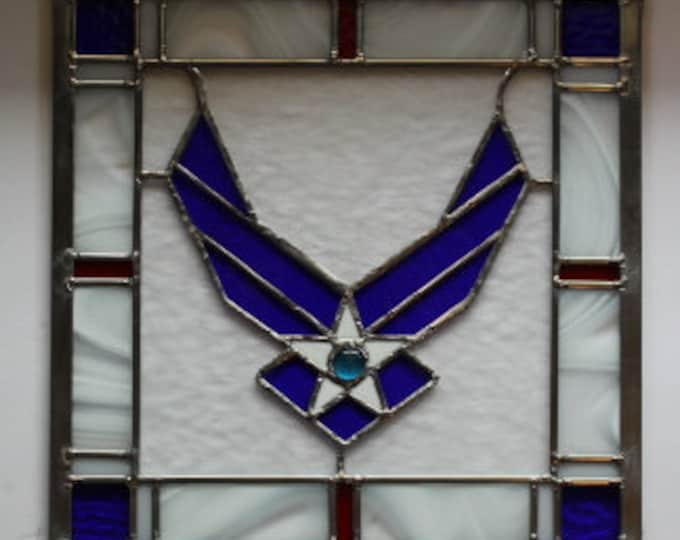 Stained Glass Air Force Panel - Etsy