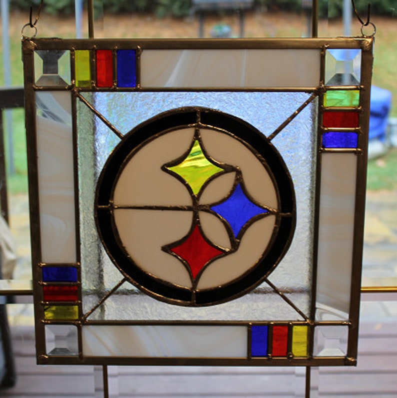 Stained Glass Pittsburgh Steelers Panel Etsy