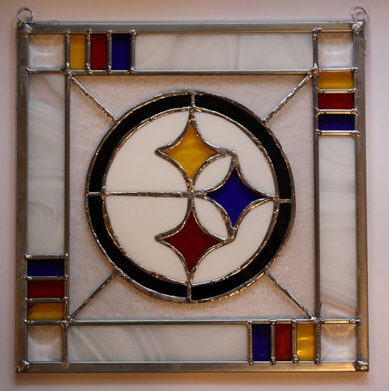 Stained Glass Pittsburgh Steelers Panel Etsy