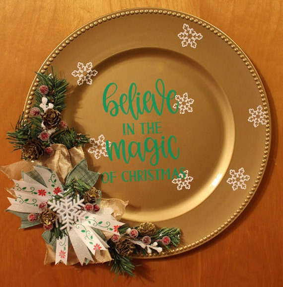 plastic believe in the magic of Christmas decorative wall decor