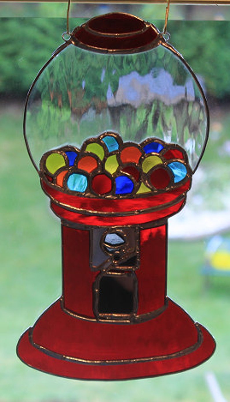 Stained Glass Bubble Gum Machine Etsy