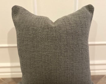 Solid Charcoal Checked | Gray Textured Decorative Cushion, Throw Pillow
