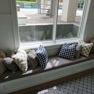 Window Seat Cushion, Bench Cushions, Custom Made EXAMPLE