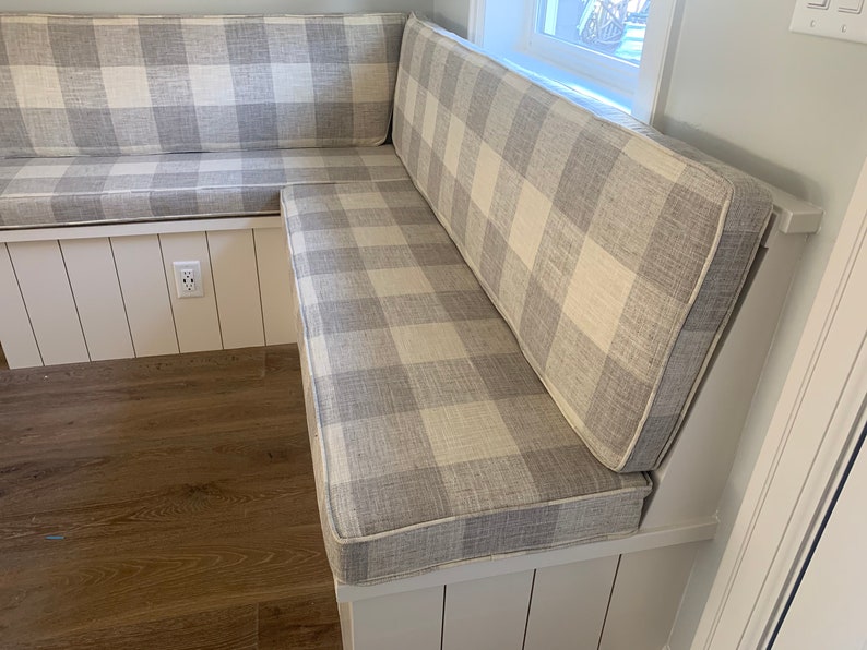 Custom Bench Cushions with Seat and Back Banquette Cushions | Etsy