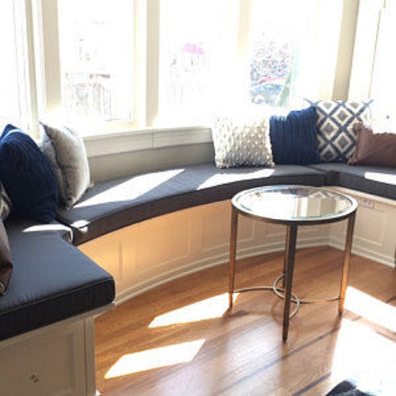 Window Seat Cushion Bench Seat Cushions Bay Window Cushion Trapezoid Shape Custom Made EXAMPLE Etsy