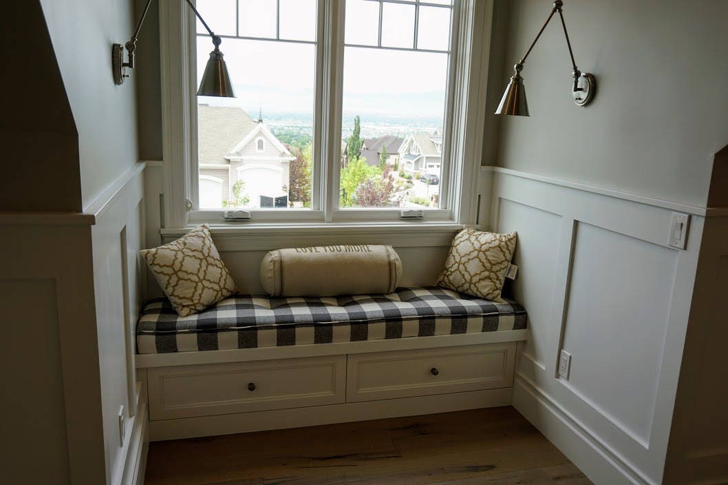 Modern farmhouse window seat cushion cover buffalo plaid cushion cover –  JLL HOME