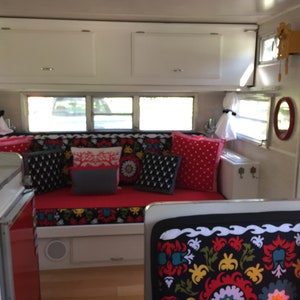 RV Trailer Bench Dining Banquette Cushions Custom Made EXAMPLE