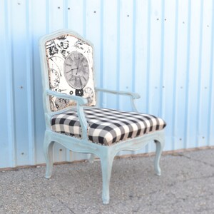 SOLD Chair, Vintage Upholstered Accent Chair, Farmhouse Decor, Arm Chair image 2