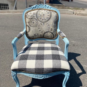 SOLD Chair, Vintage Upholstered Accent Chair, Farmhouse Decor, Arm Chair