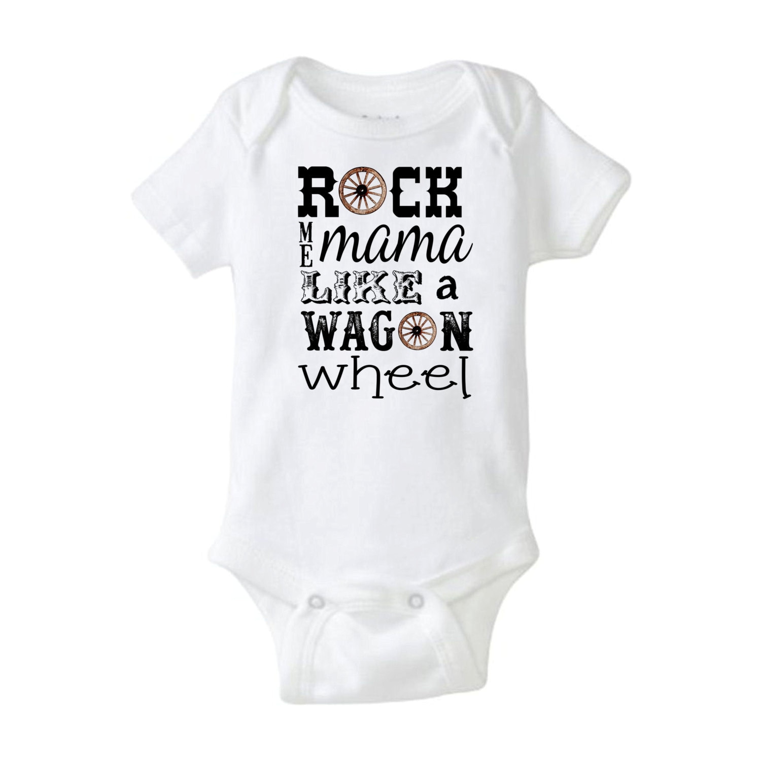 Country Music Baby Onesie Wagon Wheel Old Crow Cool Baby Etsy