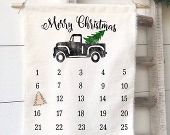 Christmas Calendar, Advent Calendar, Christmas Countdown, Christmas Decor, Farmhouse Christmas, Christmas gift