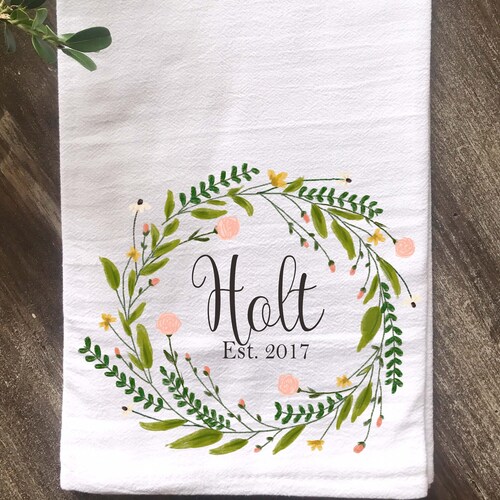 Personalized Name Kitchen Dish Towel Monogrammed Gift Kitchen Hand Towel Custom Flour Sack Towel Custom Farmhouse Kitchen Towel Personalized Name Kitchen Dish Towel Monogrammed Gift Kitchen Hand Towel Custom Flour Sack Towel Custom Farmhouse Kitchen Towel