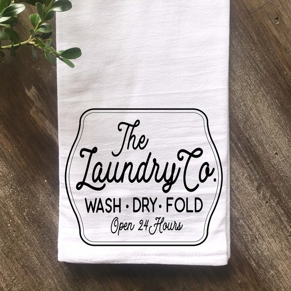 Farmhouse Laundry Towel, Laundry Room Decor, FarmhousevFlour Sack Towel, Kitchen Tea Towel, Housewarming Gift