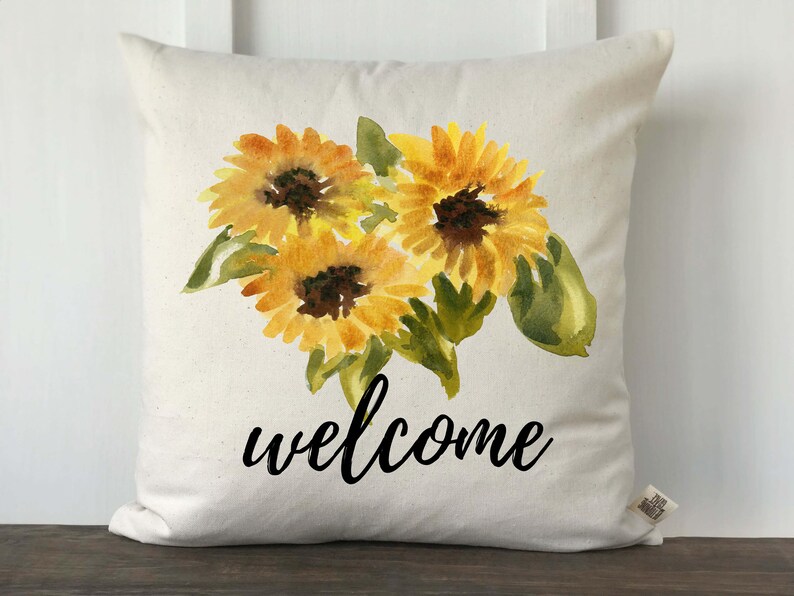 Farmhouse Sunflower Pillow Cover Farmhouse Style Etsy