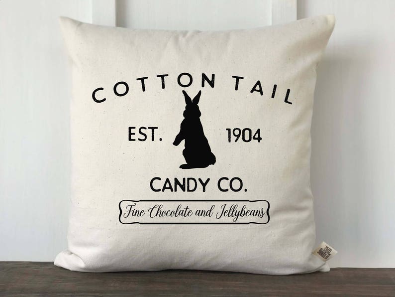Farmhouse Easter Pillow Cover Easter Bunny Pillow Spring Etsy