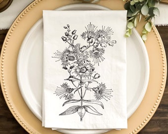 Dinner Napkin, Spring Napkin, Wildflower Napkins, Custom Napkins, Vintage Wildflower Napkin No. 2