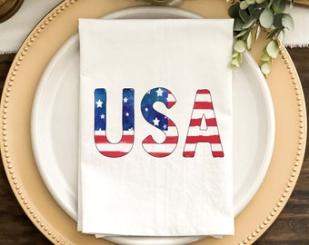 Fourth of July Napkin, United States of America Napkin, Summer Napkin, Patriotic Napkin, Dinner Napkins, Custom Napkins