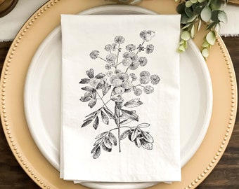 Dinner Napkin, Spring Napkin, Wildflower Napkins, Custom Napkins, Vintage Wildflower Napkin No. 5