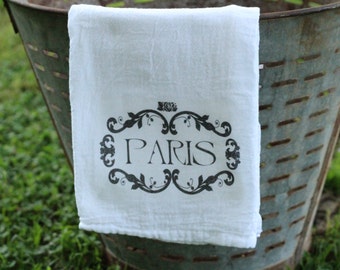 Paris Flour Sack Towel, Kithcen towel