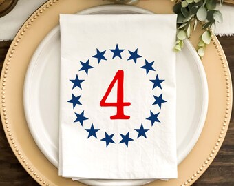 Fourth of July Napkin, 1776 Napkin, Summer Napkin, Patriotic Napkin, Dinner Napkins, Custom Napkins