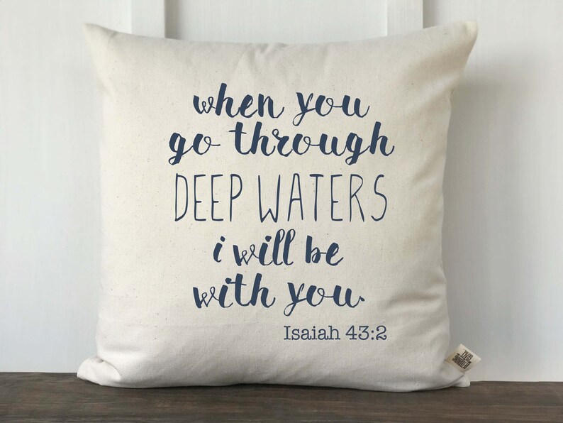 Scripture Pillow Cover Bible Verse Pillow Inspirational Etsy