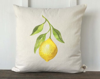 Farmhouse Lemon Pillow Cover, Lemon Pillow Cover, Anniversary Gift, Wedding Gift, Housewarming gift