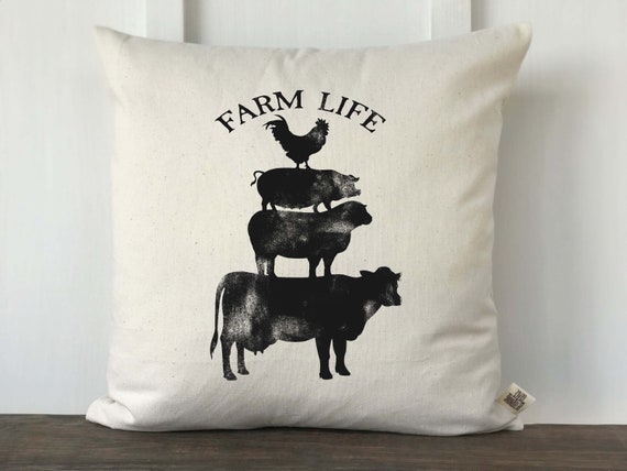 Farmhouse Pillow Cover Custom Pillow Cases Decorative Pillow Etsy