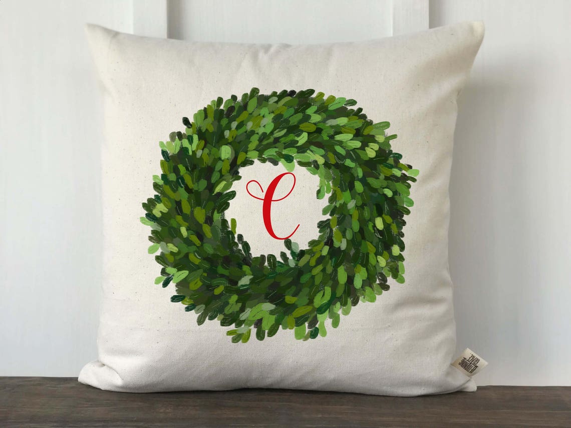 Farmhouse Christmas Pillow Cover Personalized Christmas Etsy