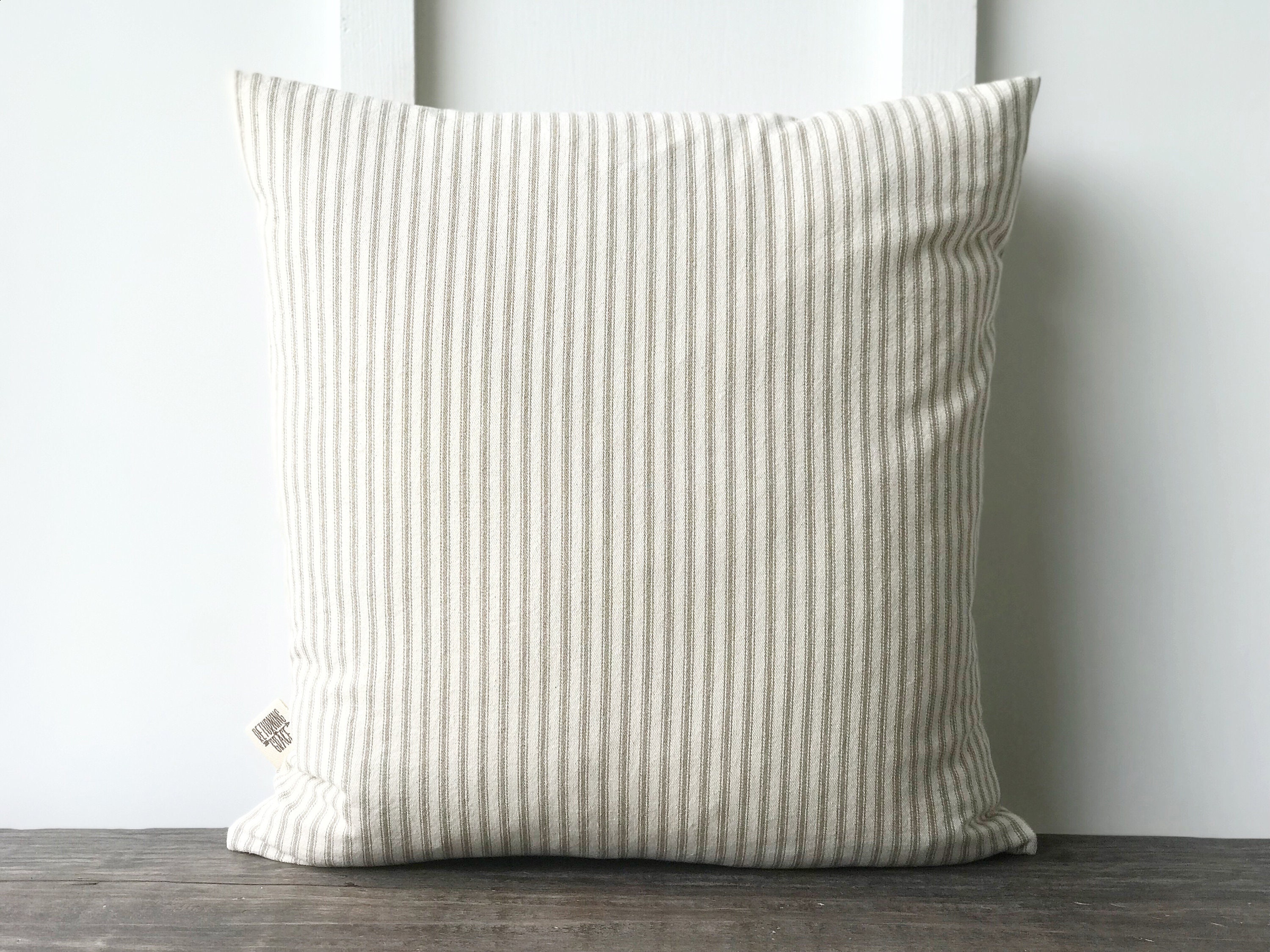 ticking pillow covers