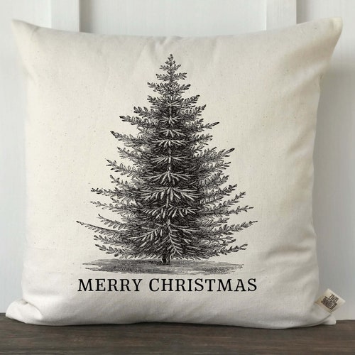 Christmas Pillow Vintage Christmas Tree Pillow Cover Etsy