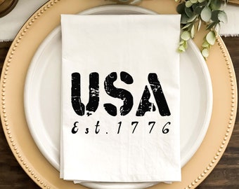 Fourth of July Napkin, United States of America Napkin, Summer Napkin, Patriotic Napkin, Dinner Napkins, Custom Napkins