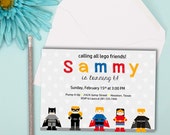 Items similar to Lego Superhero Birthday Party Digital Printable ...