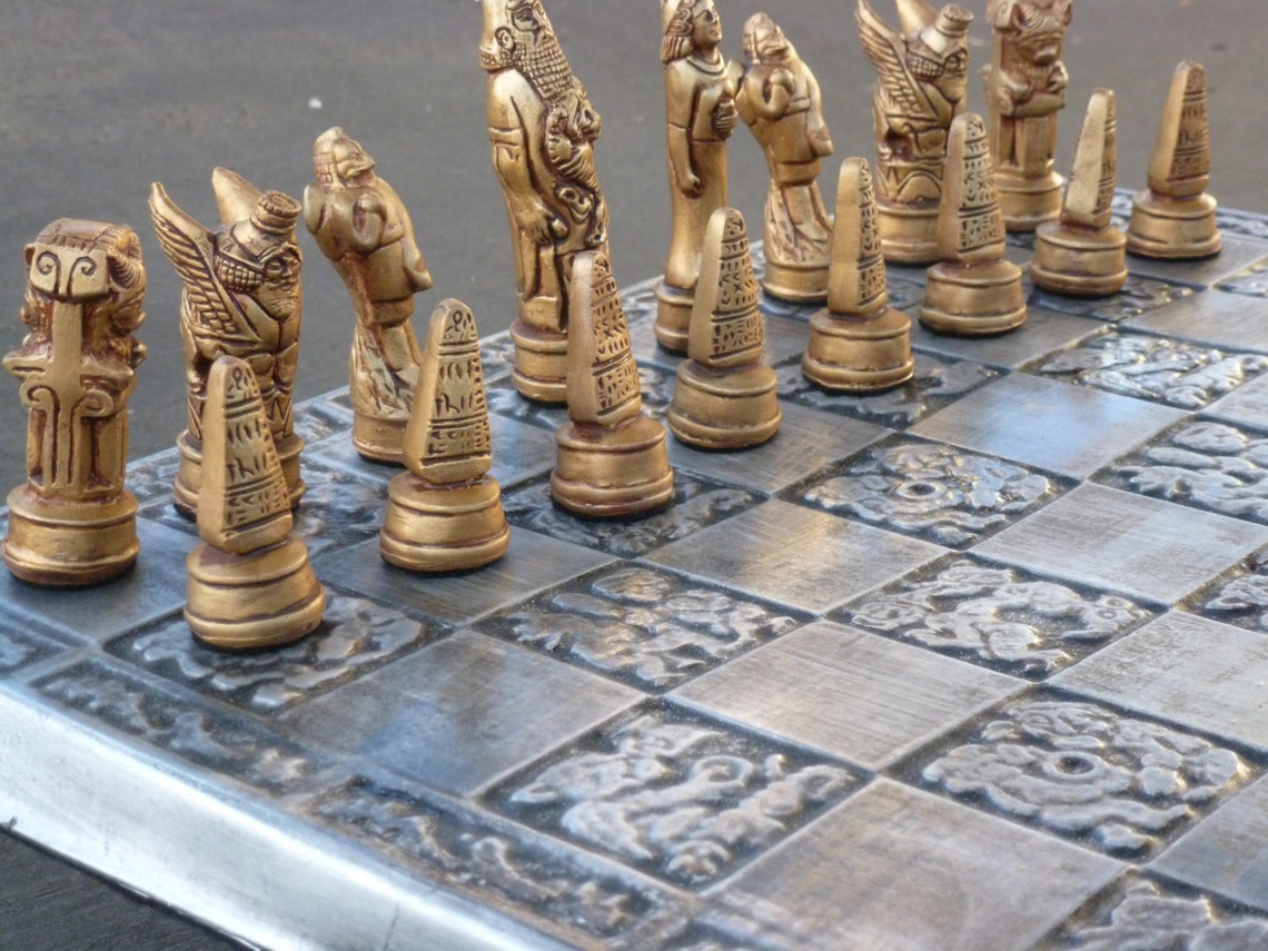 Epic of Gilgamesh Chess Set, Customisable Colours (pieces Only ...