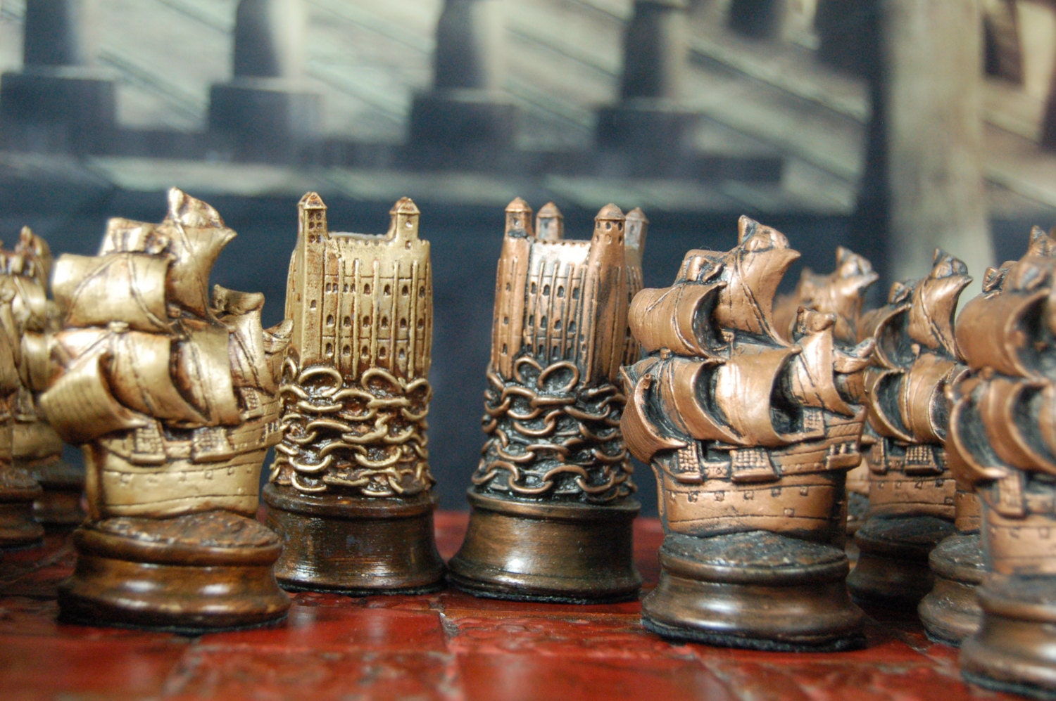 LARGE Elizabethan Chess Set, Customisable Colours (pieces Only/board ...