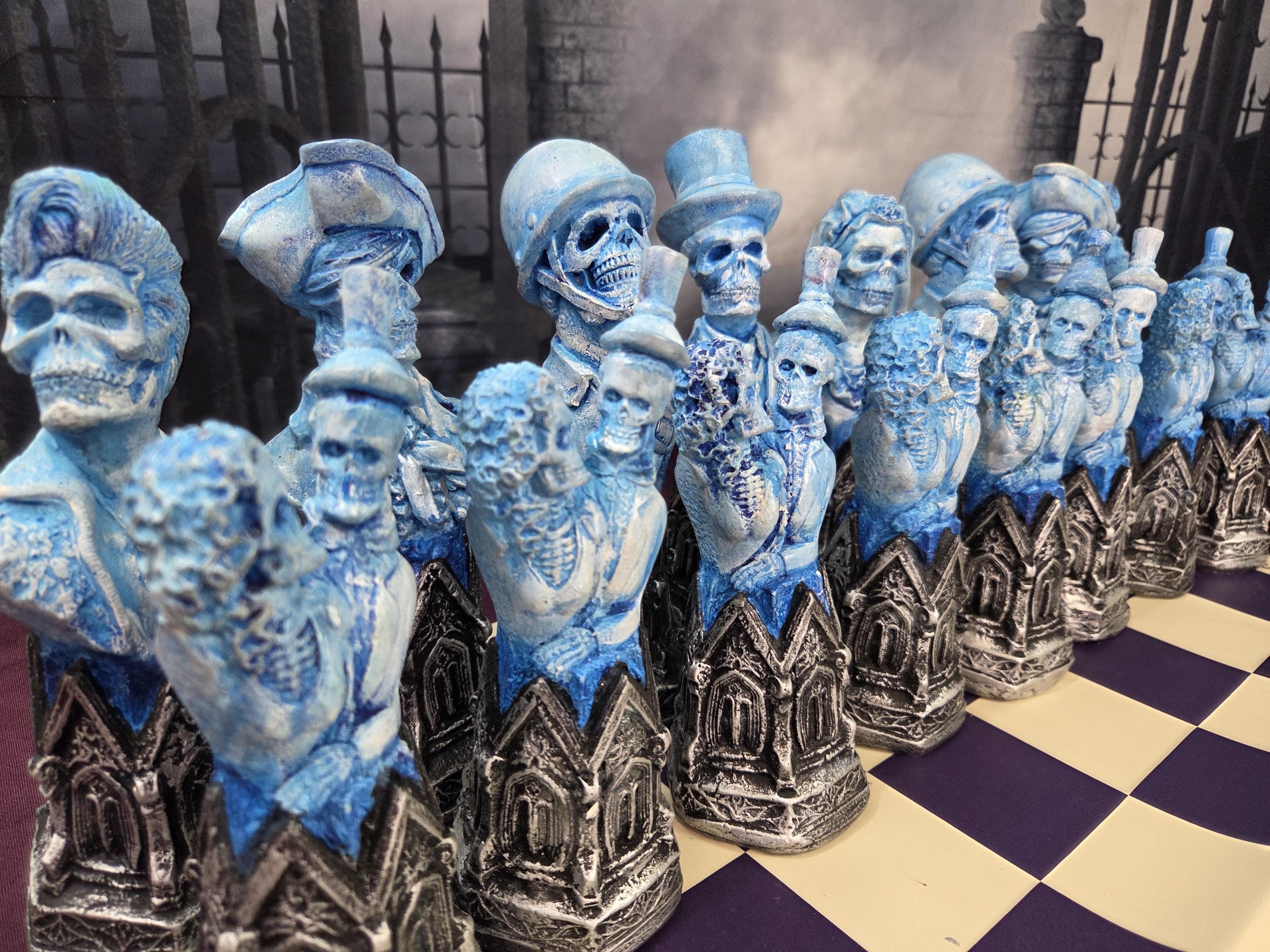 Extra Large: Gothic Wedding Chess Set, Customisable Colours (pieces ...
