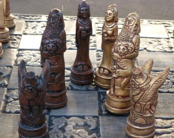 Epic of Gilgamesh Chess Set, Customisable Colours (Pieces Only) Mesopotamia. Babylonian. Enkidu