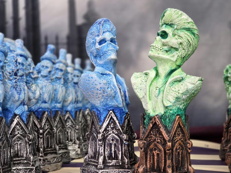 Extra Large: Gothic Wedding Chess Set, Customisable Colours (pieces ...