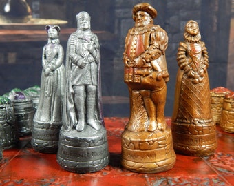 Scottish v English Chess Set, Customisable Colours (Pieces only/Board Not inluded)