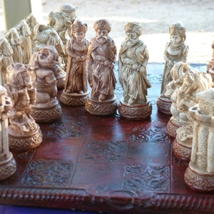 Arabian Nights Chess Set, Customisable Colours (Pieces only/Board not included) One thousand and One Nights.