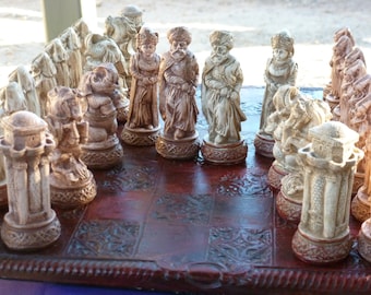 Arabian Nights Chess Set, Customisable Colours (Pieces only/Board not included) One thousand and One Nights.