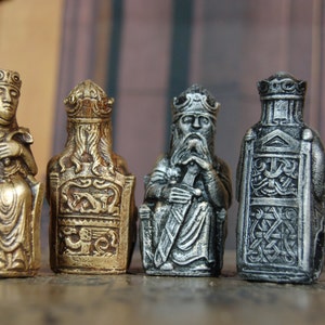 Gothic Lewis Chess Set. Customisable colours (pieces only)